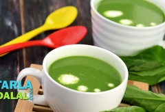 Cream of Spinach Soup by Tarla Dalal