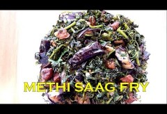 FENUGREEK LEAVES FRY – Methi Saag Bhaja