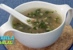 Lemon and Coriander Soup (Vitamin C Rich) by Tarla Dalal