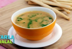 Lentil and Spinach Soup (Calcium Rich) by Tarla Dalal