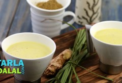 Minty Spicy Lemongrass Milk by Tarla Dalal