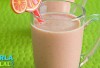 Orange and Strawberry Smoothie by Tarla Dalal