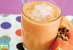 Papaya Melon Smoothie by Tarla Dalal