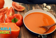 Roasted Capsicum Soup by Tarla Dalal