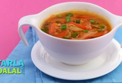 Spicy Stir fry Soup ( Low Calorie Healthy Soup) by Tarla Dalal