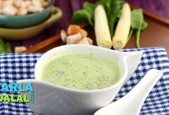 Spinach and Baby Corn Soup by Tarla Dalal