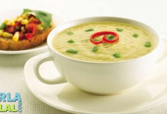 Sweet Corn and Capsicum Soup by Tarla Dalal
