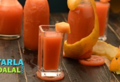 Tomato, Orange, Carrot and Papaya Juice ( Vitamin A and C) by Tarla Dalal