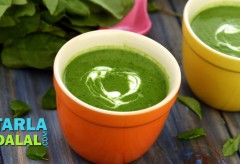 Spinach and Mint Soup by Tarla Dalal
